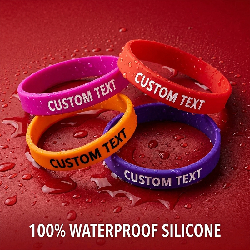 30pc Custom Silicone Bracelets Set, Personalised Gift